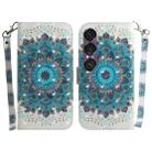 For Sony Xperia 1 VII 3D Colored Horizontal Flip Leather Phone Case(Peacock Wreath) - 1