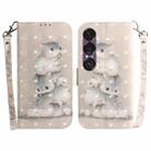 For Sony Xperia 1 VII 3D Colored Horizontal Flip Leather Phone Case(Squirrels) - 1
