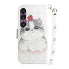 For Sony Xperia 1 VII 3D Colored Horizontal Flip Leather Phone Case(Cute Cat) - 3