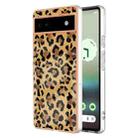 For Google Pixel 6a Electroplating Dual-side IMD Phone Case(Leopard Print) - 1