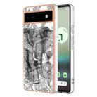 For Google Pixel 6a Electroplating Dual-side IMD Phone Case(Totem Elephant) - 1