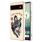 For Google Pixel 6a Electroplating Dual-side IMD Phone Case(Lucky Dog) - 1