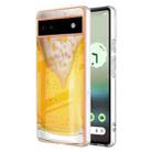 For Google Pixel 6a Electroplating Dual-side IMD Phone Case(Draft Beer) - 1