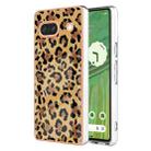 For Google Pixel 7a Electroplating Dual-side IMD Phone Case(Leopard Print) - 1