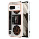 For Google Pixel 8 Electroplating Dual-side IMD Phone Case(Retro Radio) - 1