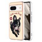 For Google Pixel 8 Electroplating Dual-side IMD Phone Case(Lucky Dog) - 1