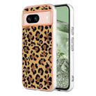 For Google Pixel 8a Electroplating Dual-side IMD Phone Case(Leopard Print) - 1