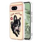 For Google Pixel 8a Electroplating Dual-side IMD Phone Case(Lucky Dog) - 1