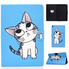 For Amazon Kindle Fire HD 10 (2015) / (2017) Voltage Painted Pattern Tablet PC Protective Leather Case with Bracket & Card Slot & Sleep / Wake-up & Anti-skid Strip(Blue Cat) - 1