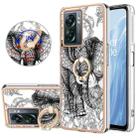 For OnePlus Nord N300 Electroplating Dual-side IMD Phone Case with Ring Holder(Totem Elephant) - 1