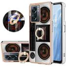 For OnePlus Nord N300 Electroplating Dual-side IMD Phone Case with Ring Holder(Retro Radio) - 1
