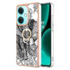 For OnePlus Nord CE 3 Electroplating Dual-side IMD Phone Case with Ring Holder(Totem Elephant) - 1