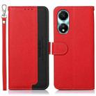 For Honor X5 Plus KHAZNEH Litchi Texture Leather RFID Phone Case(Red) - 1