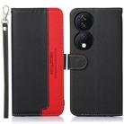 For Honor X7b KHAZNEH Litchi Texture Leather RFID Phone Case(Black) - 3