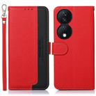 For Honor X7b KHAZNEH Litchi Texture Leather RFID Phone Case(Red) - 3