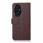 For Honor 200 5G KHAZNEH Litchi Texture Leather RFID Phone Case(Brown) - 3