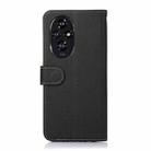 For Honor 200 Pro 5G KHAZNEH Litchi Texture Leather RFID Phone Case(Black) - 3