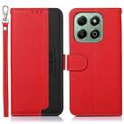 For Honor X6b KHAZNEH Litchi Texture Leather RFID Phone Case(Red) - 1