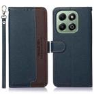 For Honor X6b KHAZNEH Litchi Texture Leather RFID Phone Case(Blue) - 1