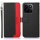 For Honor Play 60 Plus / 200 Smart KHAZNEH Litchi Texture Leather RFID Phone Case(Black) - 1