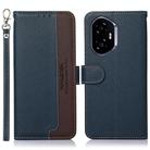 For Honor 400 KHAZNEH Litchi Texture Leather RFID Phone Case(Blue) - 1