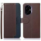 For Honor 400 KHAZNEH Litchi Texture Leather RFID Phone Case(Brown) - 1