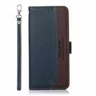For Honor 400 Lite KHAZNEH Litchi Texture Leather RFID Phone Case(Blue) - 3
