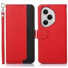 For Honor 400 Pro Global 160.8mm KHAZNEH Litchi Texture Leather RFID Phone Case(Red) - 1