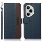 For Honor 400 Pro Global 160.8mm KHAZNEH Litchi Texture Leather RFID Phone Case(Blue) - 1