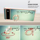 For Google Pixel 6a Electroplating Dual-side IMD Phone Case with Ring Holder(Smile) - 3