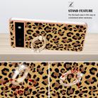 For Google Pixel 6a Electroplating Dual-side IMD Phone Case with Ring Holder(Leopard Print) - 3