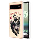 For Google Pixel 6a Electroplating Dual-side IMD Phone Case with Ring Holder(Lucky Dog) - 2