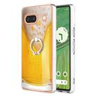 For Google Pixel 7a Electroplating Dual-side IMD Phone Case with Ring Holder(Draft Beer) - 2