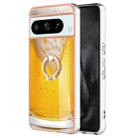 For Google Pixel 8 Pro Electroplating Dual-side IMD Phone Case with Ring Holder(Draft Beer) - 1