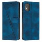 For Nokia C02 Dream Triangle Leather Phone Case with Lanyard(Blue) - 1