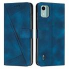 For Nokia C12 Dream Triangle Leather Phone Case with Lanyard(Blue) - 1