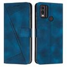 For Nokia C22 Dream Triangle Leather Phone Case with Lanyard(Blue) - 1