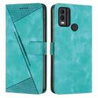 For Nokia C22 Dream Triangle Leather Phone Case with Lanyard(Green) - 1