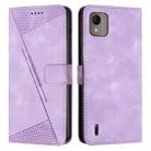 For Nokia C110 Dream Triangle Leather Phone Case with Lanyard(Purple) - 1