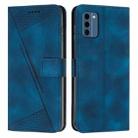 For Nokia C300 Dream Triangle Leather Phone Case with Lanyard(Blue) - 1