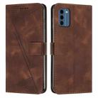 For Nokia C300 Dream Triangle Leather Phone Case with Lanyard(Brown) - 1