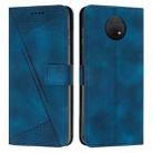 For Nokia G10 / G20 / G30 Dream Triangle Leather Phone Case with Lanyard(Blue) - 1