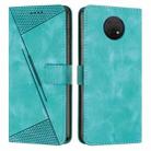 For Nokia G10 / G20 / G30 Dream Triangle Leather Phone Case with Lanyard(Green) - 1