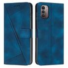 For Nokia G11 / G21 Dream Triangle Leather Phone Case with Lanyard(Blue) - 1