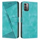 For Nokia G11 / G21 Dream Triangle Leather Phone Case with Lanyard(Green) - 1