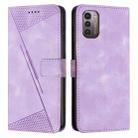 For Nokia G11 / G21 Dream Triangle Leather Phone Case with Lanyard(Purple) - 1