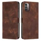 For Nokia G11 / G21 Dream Triangle Leather Phone Case with Lanyard(Brown) - 1