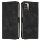 For Nokia G11 / G21 Dream Triangle Leather Phone Case with Lanyard(Black) - 1