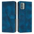 For Nokia G22 Dream Triangle Leather Phone Case with Lanyard(Blue) - 1