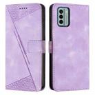 For Nokia G22 Dream Triangle Leather Phone Case with Lanyard(Purple) - 1